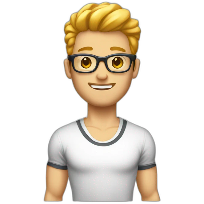 vintage gym clothes for white man emoji