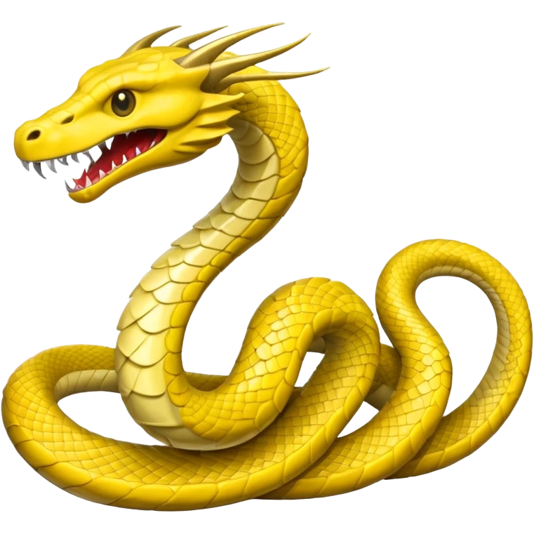 Huge yellow serpent with two wings emoji