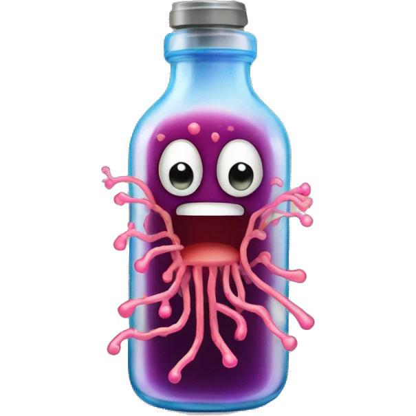 dangerous bacteria in bottle  emoji