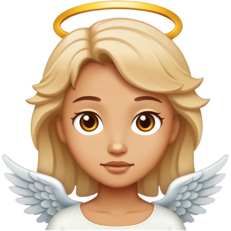 Light tan skin angel emoji