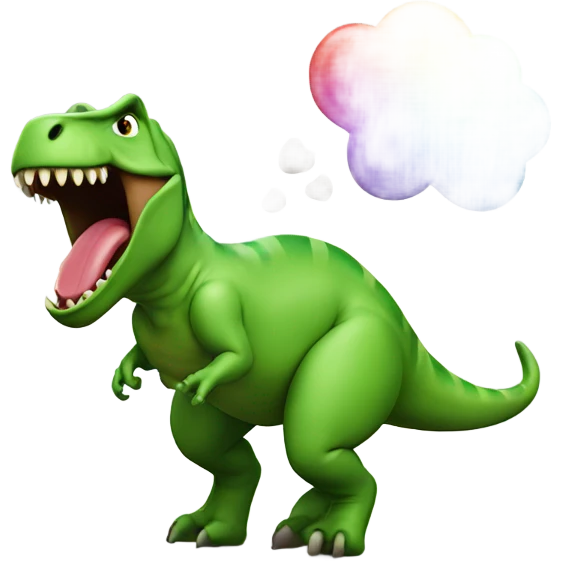 Gay trex farting emoji