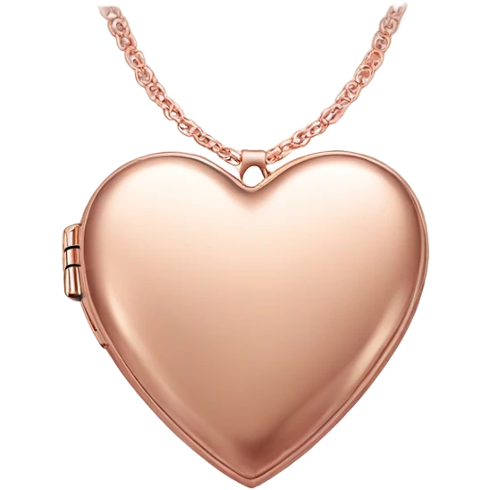 rose gold heart shaped locket emoji