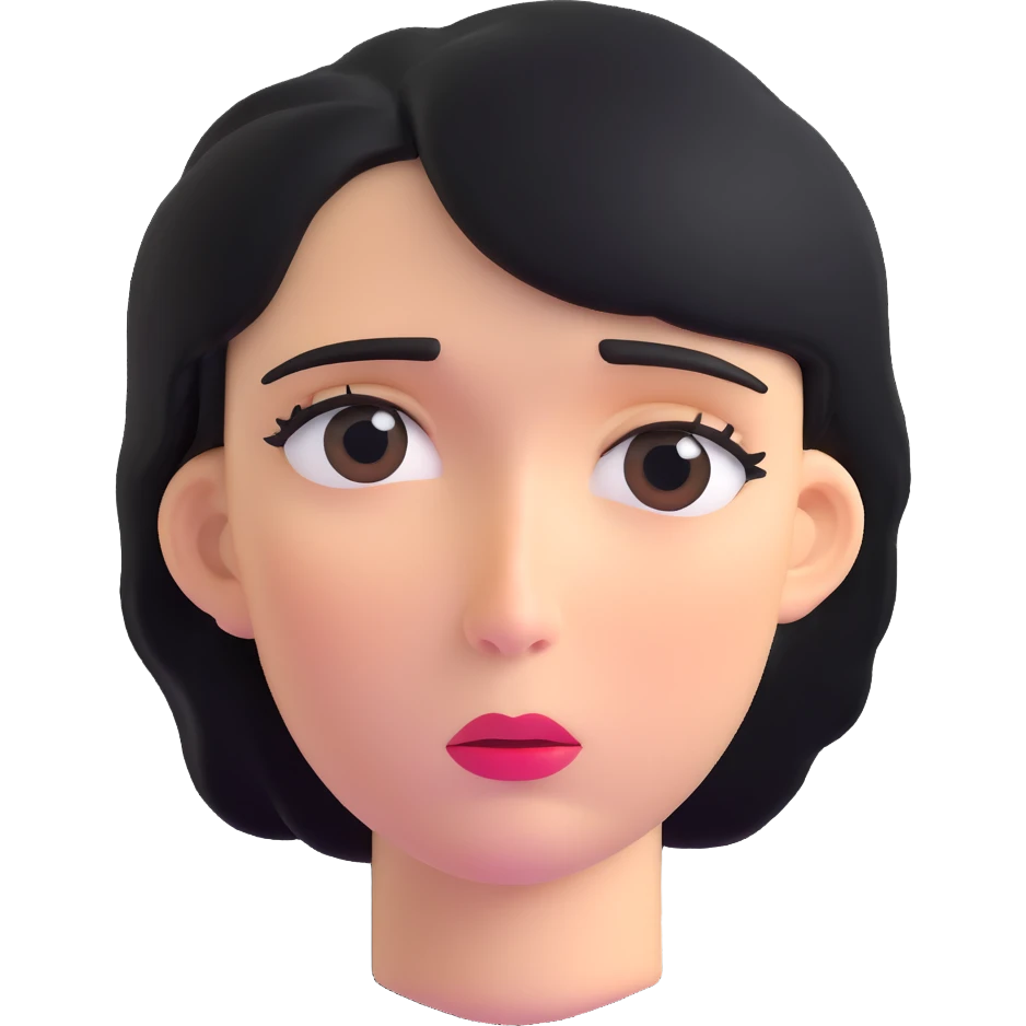 face of a mother with teared up eyes, emotional look emoji