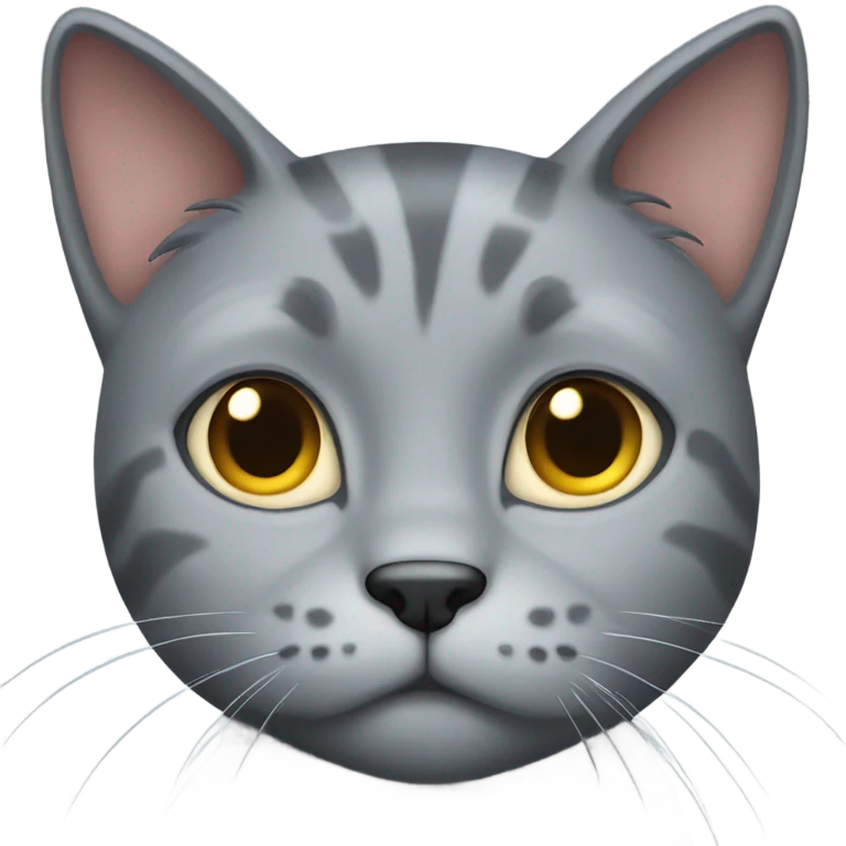 Jealous grey cat emoji