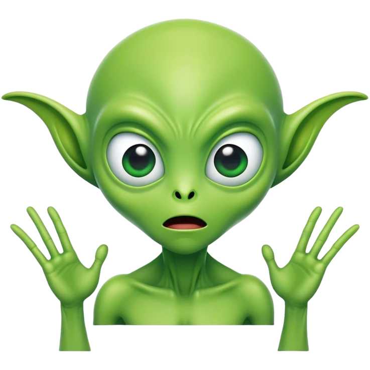 scared alien  emoji