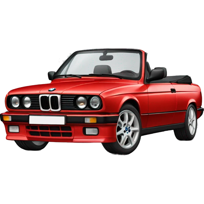 Red bmw e30 convertible  emoji