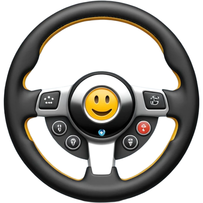 round steering wheel from top emoji