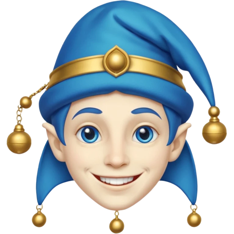 Jester with blue eyes emoji