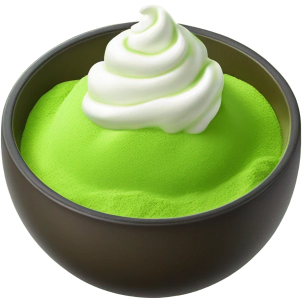 Matcha and cream emoji