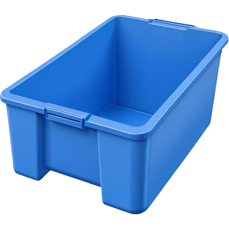 plastic parts bin euro blue emoji