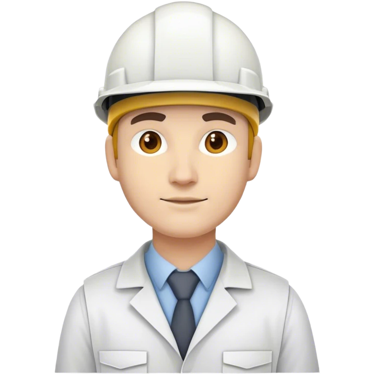 arquitecto con casco blanco  emoji