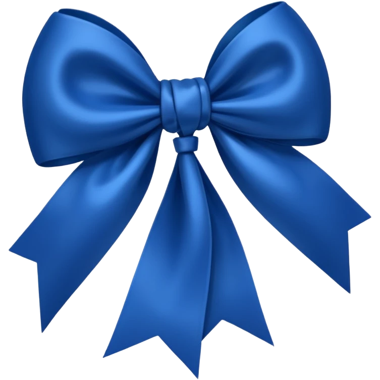Dark blue heart and bow emoji