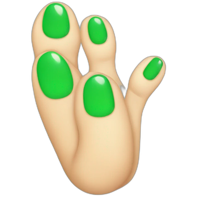 Pieds avec des ongles verts emoji