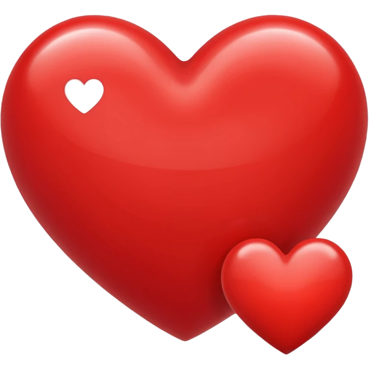 red heart emoji, glossy and vibrant emoji