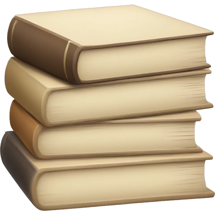 light beige short stack of books emoji