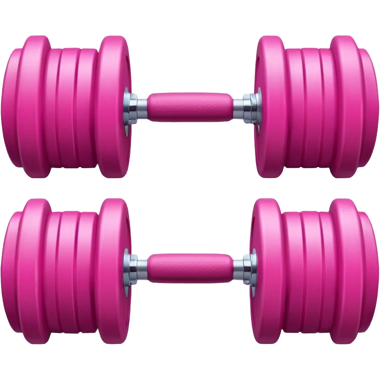 pink gym dumbbells emoji