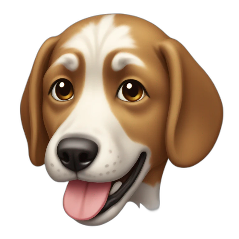chien qui pleure de rire emoji