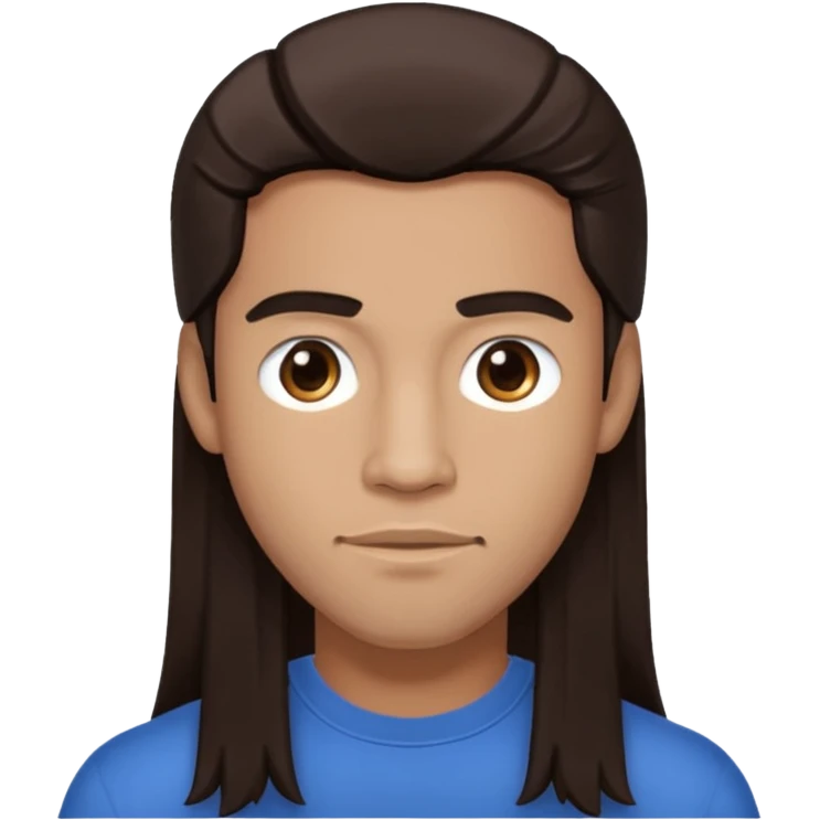Lloyd Polite Jr with long dark brown hair emoji