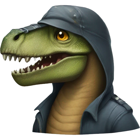 Criminal dinosaur emoji