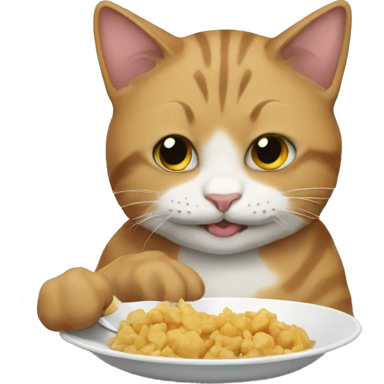 Cat eating  emoji