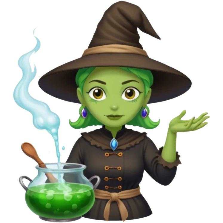 green witch cooking potion emoji