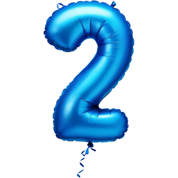 Blue number 5 balloon emoji