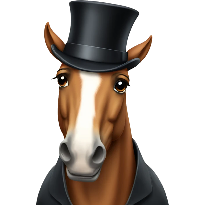 horse with tophat emoji