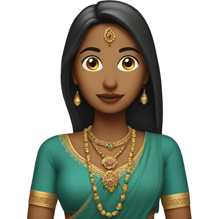 An indian woman in Indian attire emoji
