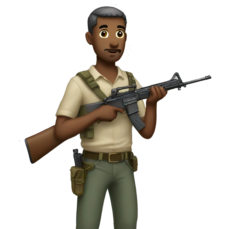 Man with rifle emoji
