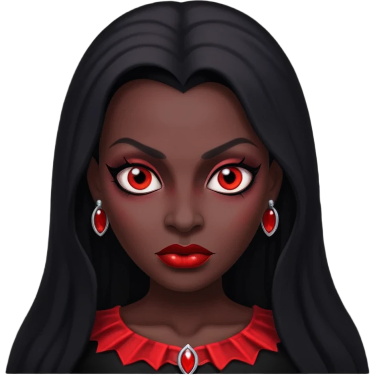 vampira pele negra olho vermelho  emoji