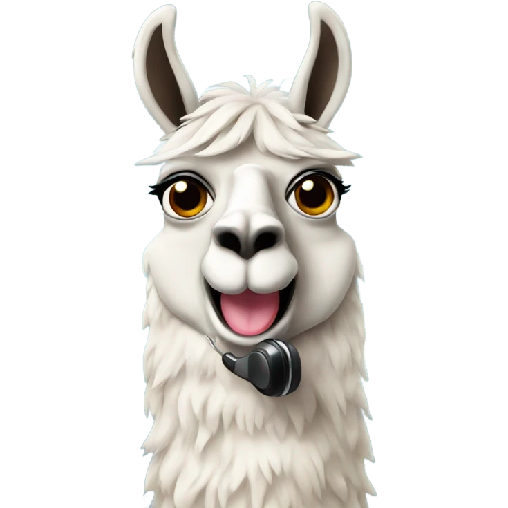 llama with telephone emoji