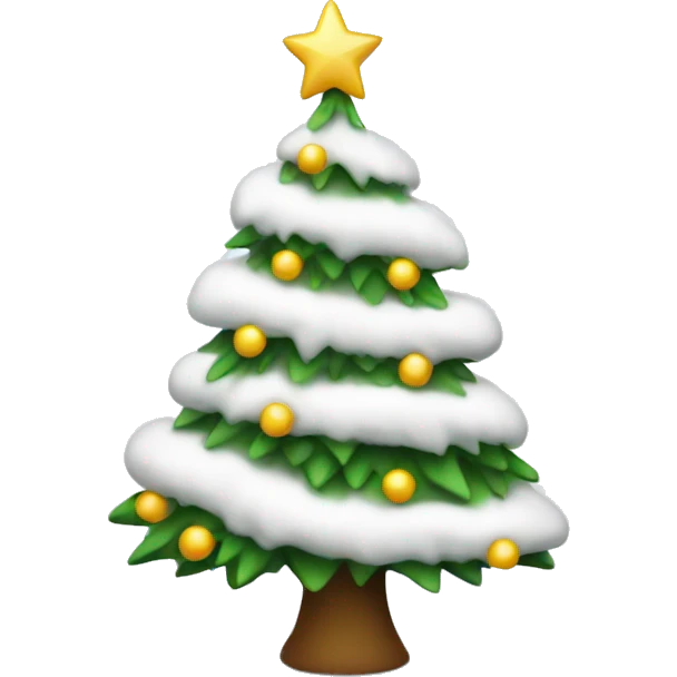 White Christmas tree emoji