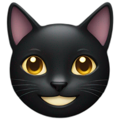 photo black cat smile emoji