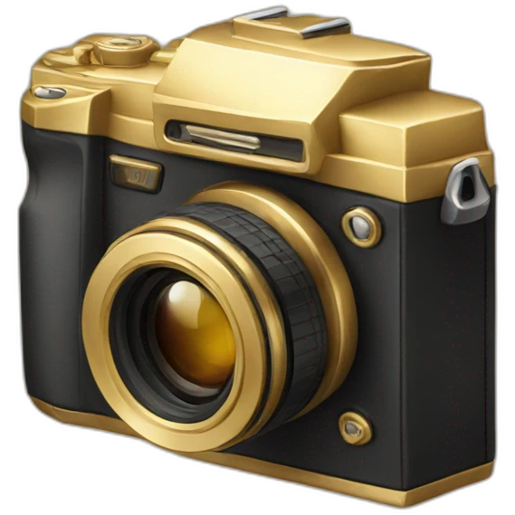 Gold camera  emoji