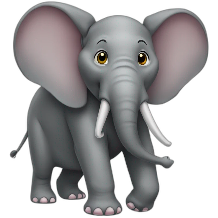 Souris sur éléphant emoji