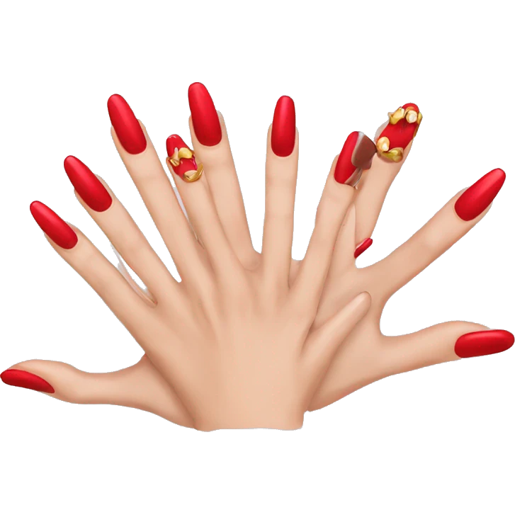 Red nails manicure emoji