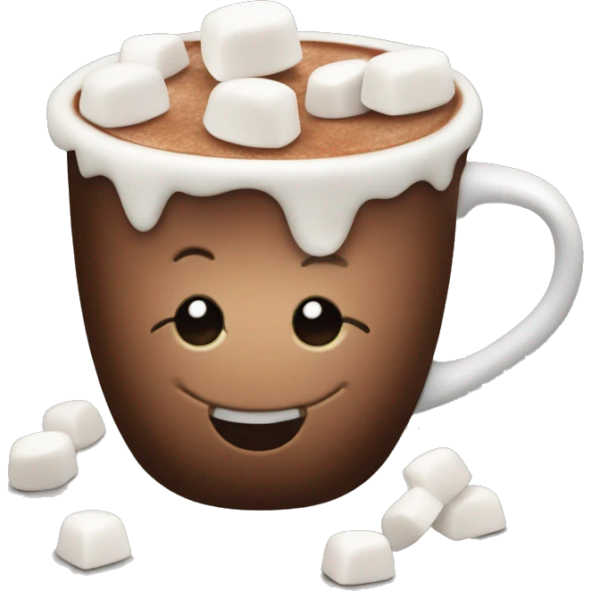 hot chocolate with marshmallows on top emoji
