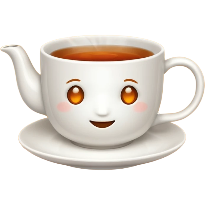 hot tea in a cup no face emoji