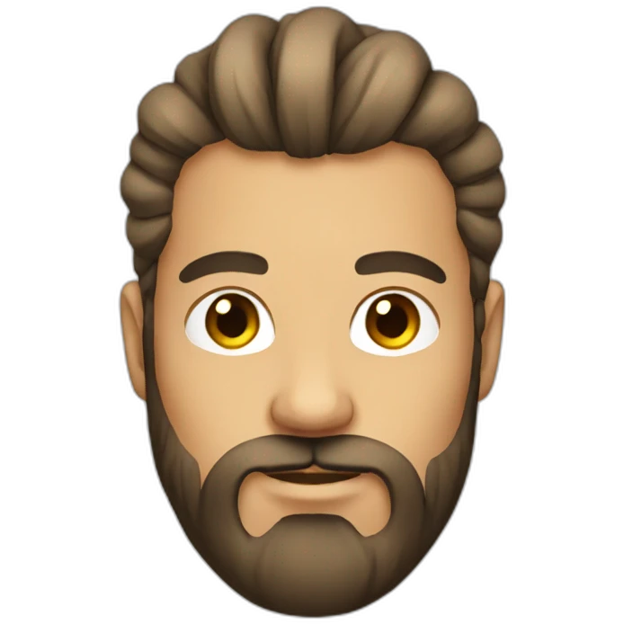 man bun with beard emoji