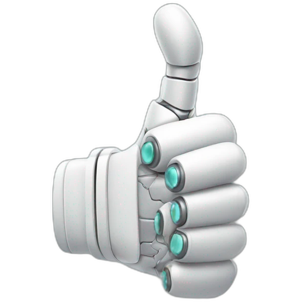 robot hand thumb up emoji