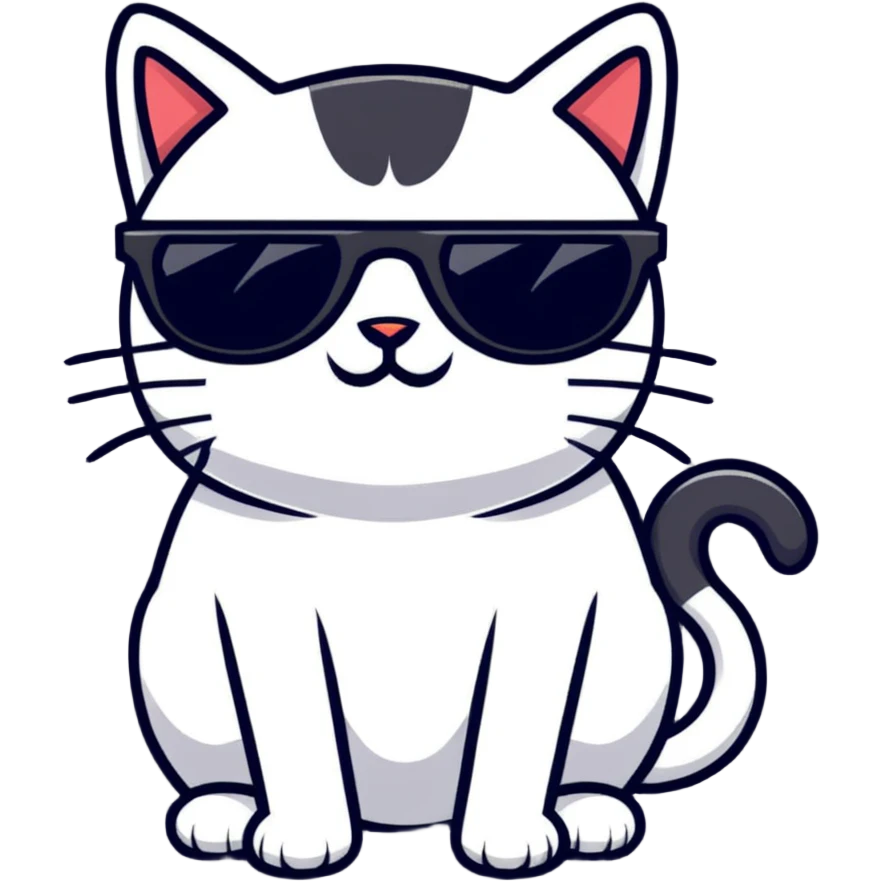 Cat with sunglasses emoji