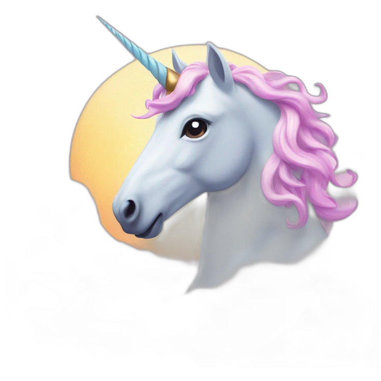 Unicorn in the sky emoji