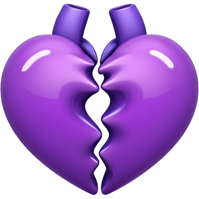 Purple two hearts style emoji