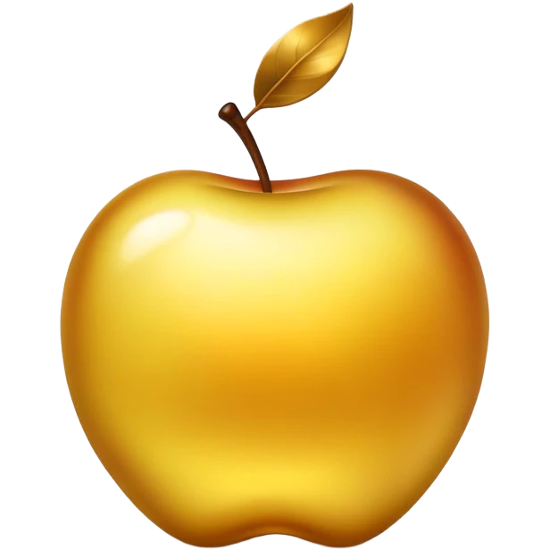 glowing gold apple emoji