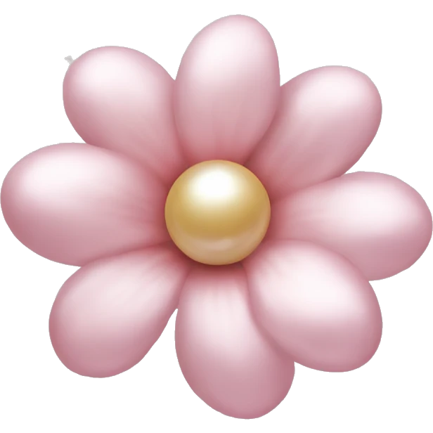Pearl light pink flower emoji