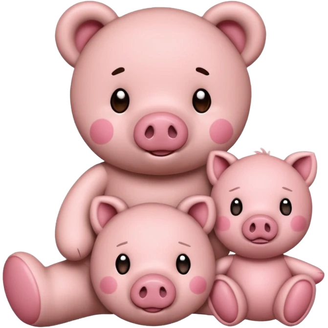 teddy bear and a little pig emoji