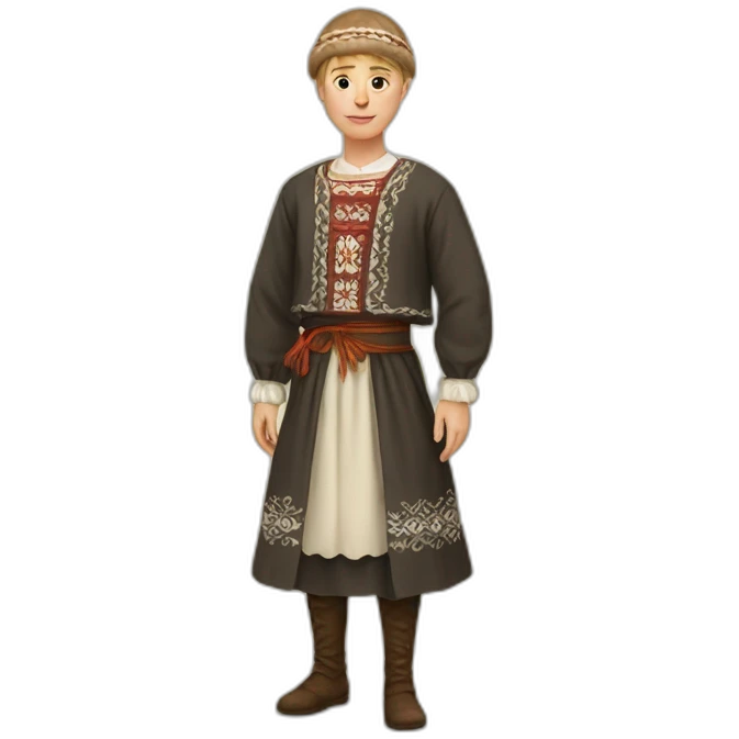 latvian folk costume full body emoji