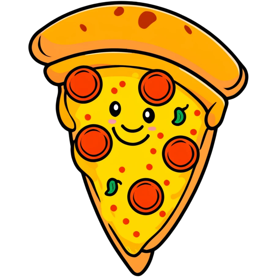 Cute pizza slice emoji