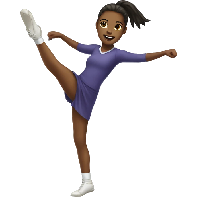 A girl high kicking  emoji