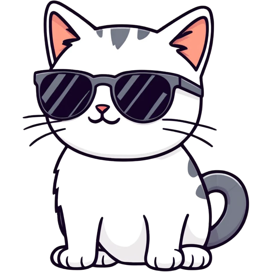 Cat with sunglasses emoji
